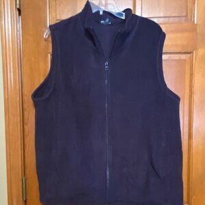 Lands End Navy Blue Fleece Vest - size 2X